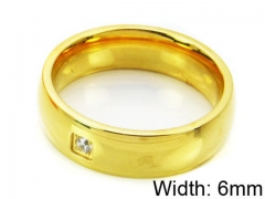 HY Stainless Steel 316L Lady Small-Crystal Rings-HY06R0292KL
