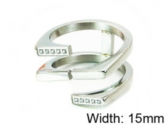 HY Stainless Steel 316L Lady Small-Crystal Rings-HY16R0029HHW
