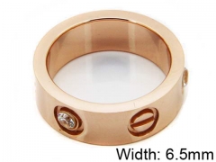 HY Stainless Steel 316L Lady Small-Crystal Rings-HY68R0021O0