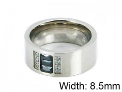 HY Stainless Steel 316L Lady Small-Crystal Rings-HY14R0476PQ
