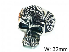 HY Stainless Steel 316L Man Skull Rings-HY22R1027H2T
