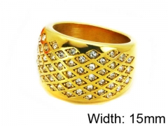 HY Stainless Steel 316L Lady Small-Crystal Rings-HY15R1289HLQ