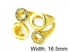 HY Stainless Steel 316L Lady Small-Crystal Rings-HY15R1247HID