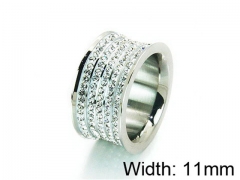 HY Stainless Steel 316L Lady Small-Crystal Rings-HY16R0003HHS