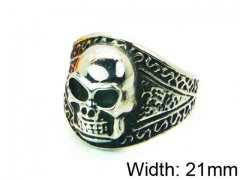 HY Stainless Steel 316L Man Skull Rings-HY22R1175HIW