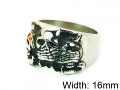 HY Stainless Steel 316L Man Skull Rings-HY22R1253HHX