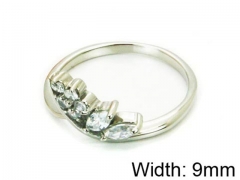 HY Stainless Steel 316L Lady Small-Crystal Rings-HY30R0513KLX