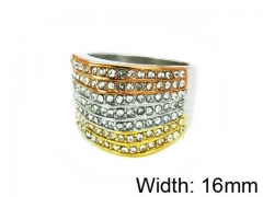 HY Stainless Steel 316L Lady Small-Crystal Rings-HY15R1228HNX