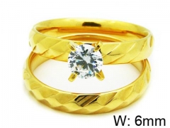 HY Stainless Steel 316L Lady Lover Rings-HY06R0243O0