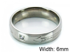 HY Stainless Steel 316L Lady Small-Crystal Rings-HY06R0315KL