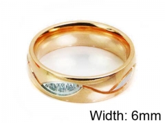 HY Stainless Steel 316L Lady Small-Crystal Rings-HY14R0469HEY