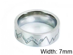 HY Stainless Steel 316L Lady Small-Crystal Rings-HY14R0464PC