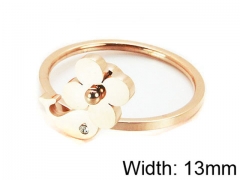 HY Stainless Steel 316L Lady Small-Crystal Rings-HY14R0334PL