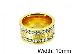 HY Stainless Steel 316L Lady Small-Crystal Rings-HY16R0016HHV