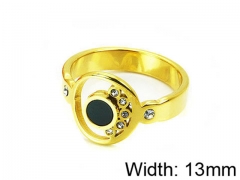 HY Stainless Steel 316L Lady Small-Crystal Rings-HY14R0399PF