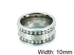 HY Stainless Steel 316L Lady Small-Crystal Rings-HY16R0015HXX