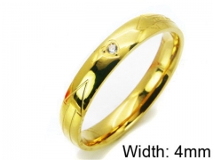 HY Stainless Steel 316L Lady Small-Crystal Rings-HY06R0314LL