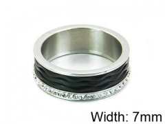 HY Stainless Steel 316L Lady Small-Crystal Rings-HY14R0426HIA