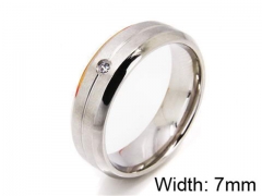 HY Stainless Steel 316L Lady Small-Crystal Rings-HY06R0179