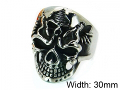 HY Stainless Steel 316L Man Skull Rings-HY22R0057HIG