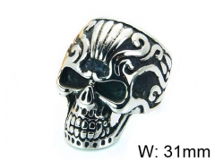 HY Stainless Steel 316L Man Skull Rings-HY22R1080HIE