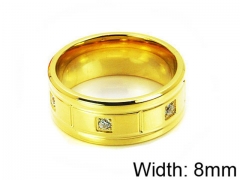 HY Stainless Steel 316L Lady Small-Crystal Rings-HY14R0433PL