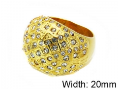 HY Stainless Steel 316L Lady Small-Crystal Rings-HY15R0924HKZ