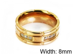 HY Stainless Steel 316L Lady Small-Crystal Rings-HY14R0457HZQ