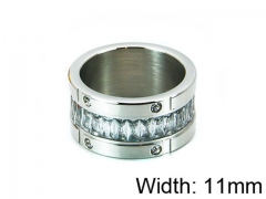 HY Stainless Steel 316L Lady Small-Crystal Rings-HY14R0368HHE