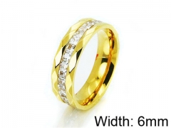 HY Stainless Steel 316L Lady Small-Crystal Rings-HY14R0524HUU