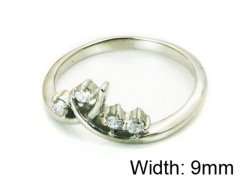 HY Stainless Steel 316L Lady Small-Crystal Rings-HY30R0507KLE