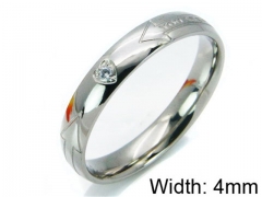 HY Stainless Steel 316L Lady Small-Crystal Rings-HY06R0313KL
