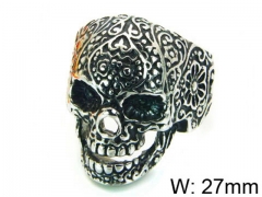 HY Stainless Steel 316L Man Skull Rings-HY22R0798H2Q