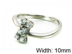 HY Stainless Steel 316L Lady Small-Crystal Rings-HY30R1004KL