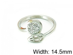 HY Stainless Steel 316L Lady Small-Crystal Rings-HY14R0402OL
