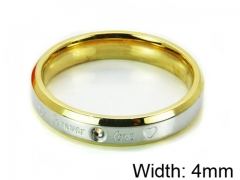 HY Stainless Steel 316L Lady Small-Crystal Rings-HY14R0319OQ
