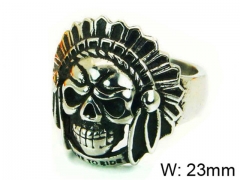 HY Stainless Steel 316L Man Skull Rings-HY22R0623H2R