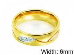 HY Stainless Steel 316L Lady Small-Crystal Rings-HY14R0468HDF