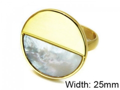 HY Stainless Steel 316L Lady Shell Rings-HY15R0899HLZ
