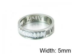 HY Stainless Steel 316L Lady Small-Crystal Rings-HY14R0342PC