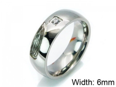 HY Stainless Steel 316L Lady Small-Crystal Rings-HY06R0311KL