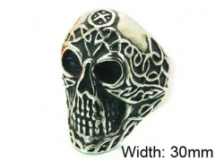 HY Stainless Steel 316L Man Skull Rings-HY22R0743HIE