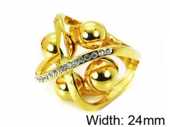 HY Stainless Steel 316L Lady Small-Crystal Rings-HY15R1279HLC