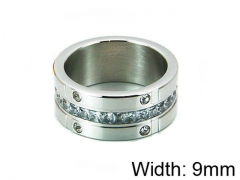 HY Stainless Steel 316L Lady Small-Crystal Rings-HY14R0366HHE