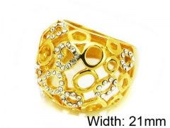 HY Stainless Steel 316L Lady Small-Crystal Rings-HY15R1362HJL