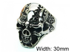 HY Stainless Steel 316L Man Skull Rings-HY22R0066HIZ