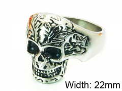 HY Stainless Steel 316L Man Skull Rings-HY22R0669HHD