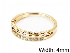 HY Stainless Steel 316L Lady Small-Crystal Rings-HY14R0433HEE