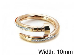 HY Stainless Steel 316L Lady Small-Crystal Rings-HY14R0378PD