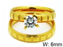 HY Stainless Steel 316L Lady Lover Rings-HY06R0236O0